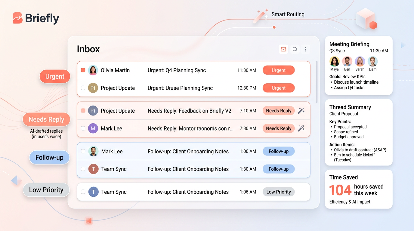 Briefly inbox intelligence dashboard